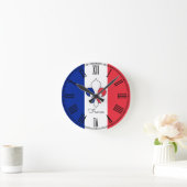 Horloge Ronde France & French Flag patriots / wall clock (Maison)
