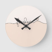 Horloge Ronde Freedom Minimalist Typography Design (Recto)