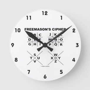 Horloge Ronde Freemason's Cipher (Cryptography)