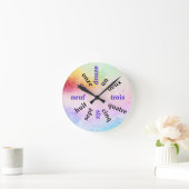Horloge Ronde French Count 1-12 Cadeau pour enseignant (Maison)