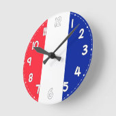 Horloge Ronde French Flag Wall Clock - Flag of France (Angle)