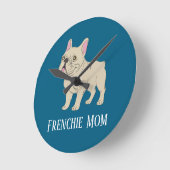 Horloge Ronde Frenchie Mom (Angle)