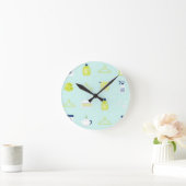 Horloge Ronde Fresh Laundry Day Pattern (Maison)