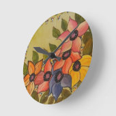 Horloge Ronde Frida Kahlo Flore Peinte (Angle)