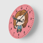 Horloge Ronde FRIENDS™ | Rachel Chibi (Angle)