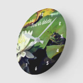 Horloge Ronde Frog Amiring Water Lily Personalized (Angle)