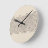 Horloge Ronde Frontière abstraite (Angle)