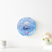 Horloge Ronde Frozen Ice & Snowflakes Winter Wonderland Sparkle (Maison)