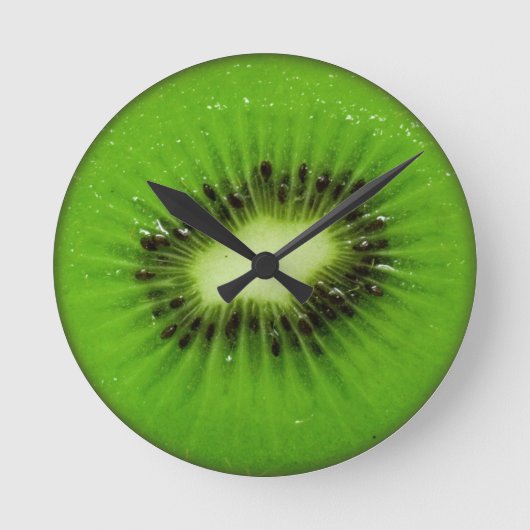 Horloge Ronde Fruit Kiwi tranche fraîche (Recto)