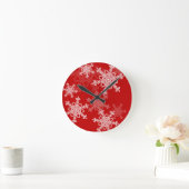 Horloge Ronde Fruits de Noël rouge et blanc (Maison)