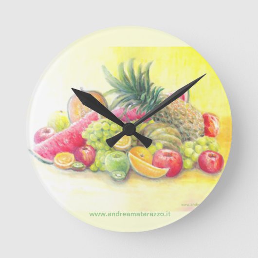 Horloge Ronde Fruits heureux (Recto)