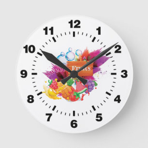 Horloge Ronde Fruits Sucrés De L'Horloge