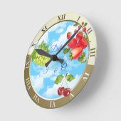 Horloge Ronde Fruits tropicaux salants (Angle)