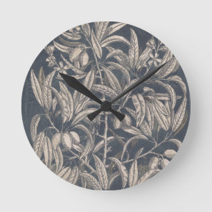 Horloge Ronde Fruits vintages et fleurs I