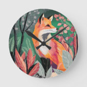 Horloge Ronde Fuchs Zauberwald Hand-Painted Nature Illustrations (Recto)