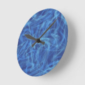 Horloge Ronde Fumée bleue (Angle)