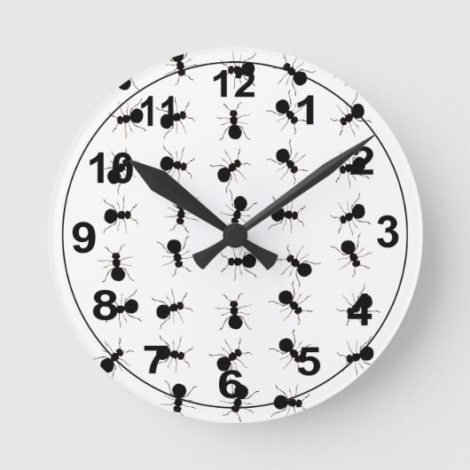 Horloge Ronde Fun Black Ant Bug (Recto)
