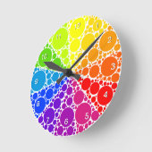 Horloge Ronde Funky Color Wheel (Angle)