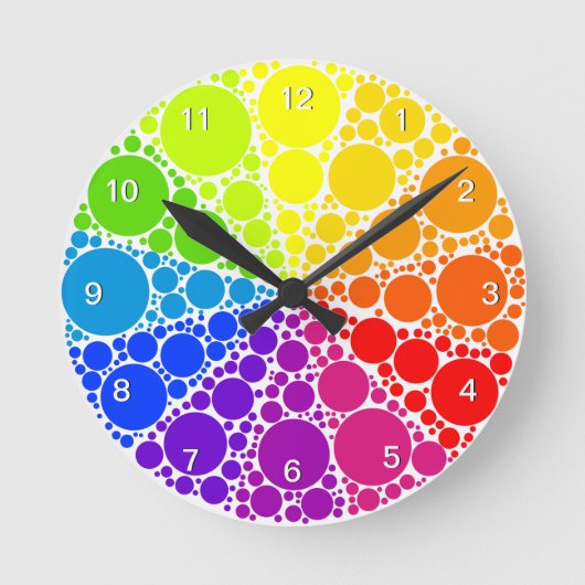 Horloge Ronde Funky Color Wheel (Recto)