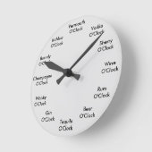 Horloge Ronde Funny Bar Clock Persalized Gray Wall Clock (Angle)