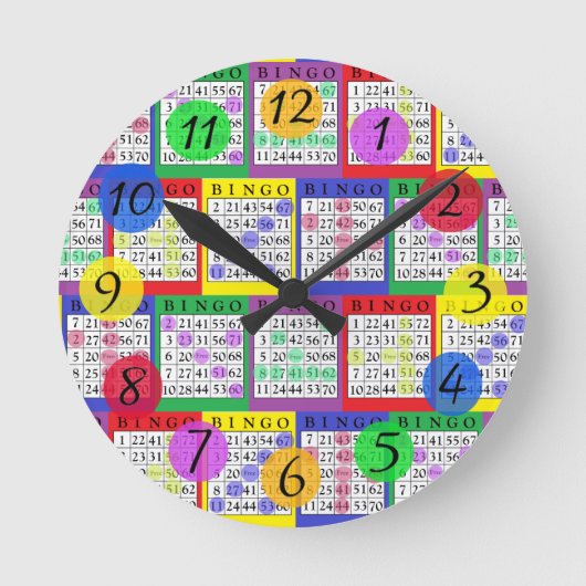Horloge Ronde Funny BINGO Cuisine (Recto)