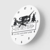 Horloge Ronde Funny Camper | Rando (Angle)