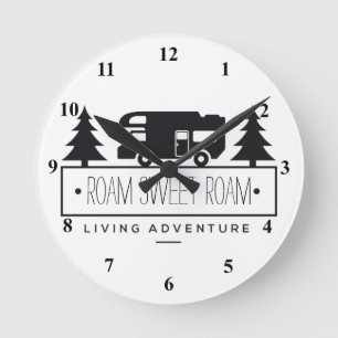 Horloge Ronde Funny Camper   Rando