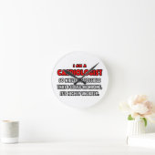 Horloge Ronde Funny Cardiologist ... Highly unlikely (Maison)