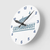 Horloge Ronde Funny Catfish (Angle)