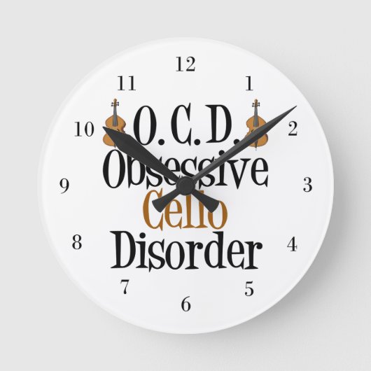 Horloge Ronde Funny Cello (Recto)