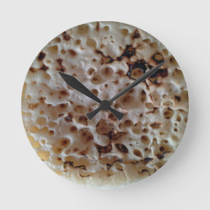 Horloge Ronde Funny English Crumpet Food Wall Clock