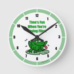 Horloge Ronde Funny Frog
