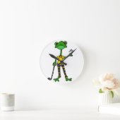 Horloge Ronde Funny Frog Golf Art (Maison)