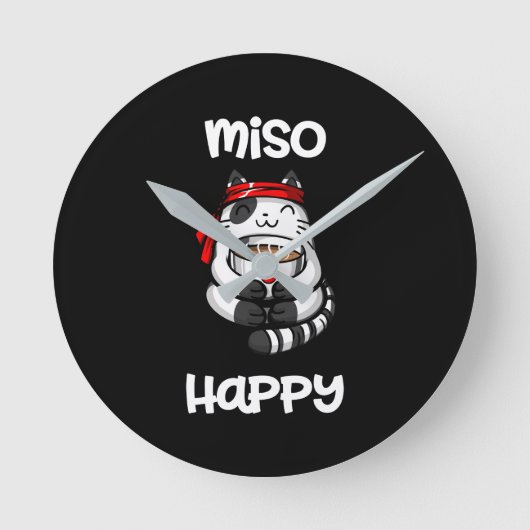 Horloge Ronde Funny Miso Happy (Recto)
