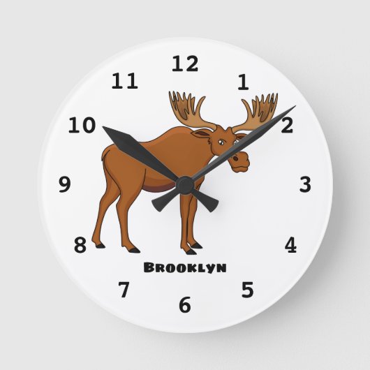 Horloge Ronde Funny moose (Recto)