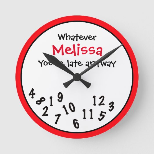 Horloge Ronde Funny Novelty (Recto)