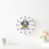 Horloge Ronde Funny Personalized Penguin (Maison)