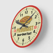 Horloge Ronde Funny Pie Lover (Angle)