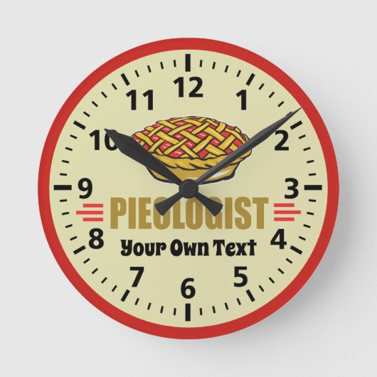 Horloge Ronde Funny Pie Lover (Recto)