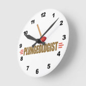 Horloge Ronde Funny Plumber (Angle)