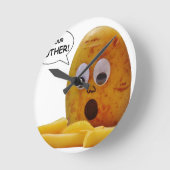 Horloge Ronde Funny Potato (Angle)