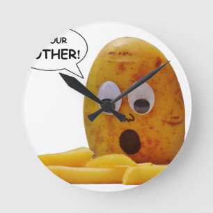 Horloge Ronde Funny Potato