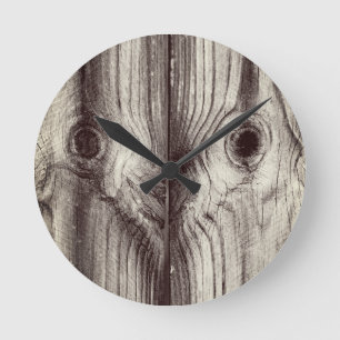 Horloge Ronde Funny Wood Grain