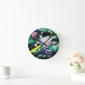 Horloge Ronde Fusée de verre (Maison)