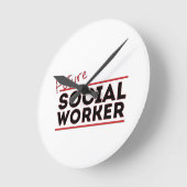 Horloge Ronde Futur travailleur social (Angle)