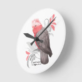 Horloge Ronde Galah Cockatoo (Angle)