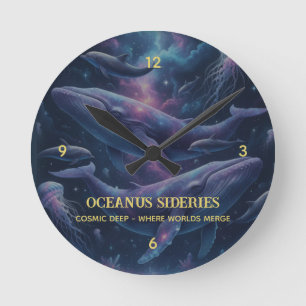 Horloge Ronde Galaxie Océan Baleine Cosmique