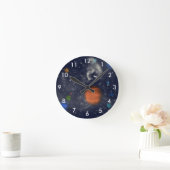 Horloge Ronde Galaxies avec étoiles et planètes dans l'espace (Maison)
