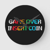 Horloge Ronde Game Over Insert Coin (Recto)