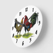 Horloge Ronde Gamefowl Pair (Angle)